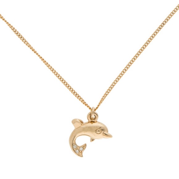 Dior Jewelry - 🎁⭐️Christian Dior Vintage Crystal Dolphin Pendant Necklace